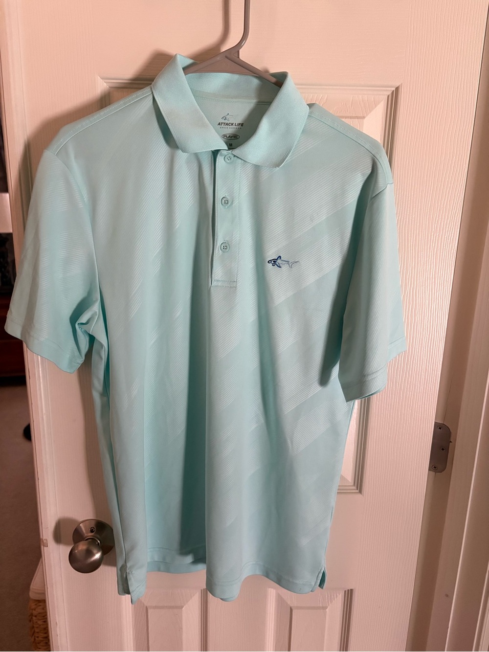 Greg Norman Collection Aqua Blue Performance Polo